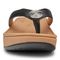 Vionic Pilar Women's Toe Post Platform Sandal - Black Leather - 6 front view