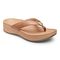 Vionic Pilar Women's Toe Post Platform Sandal - Saddle Leather - 1 profile view