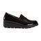 Earth Shoes Zurich Bern Women's Slip On Comfort Shoe - Black Patent - Side