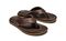 OluKai Nalukai Men's Leather Beach Sandals - Dk Wood / Dk Wood - Pair