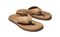 OluKai Nalukai Men's Leather Beach Sandals - Golden Sand / Golden Sand - Pair