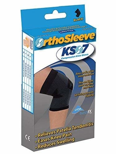 OrthoSleeve KS7 Compression Knee Sleeve- Black