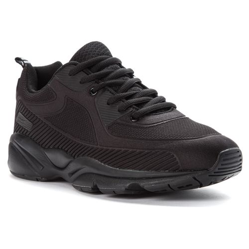 Propet Stability Laser Men's Lace Up Athletic Shoes - Black - Angle
