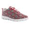 Propet TravelActiv SE Women's Lace Up Fashion Sneakers - Red Poinsettia - Angle