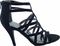 Bellini Missy Women Open Toe Canvas Tan Sandals - Black Suede