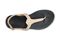 OluKai Ekekeu Women's Leather Slingback Sandals - Tapa / Black - Top