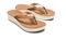 OluKai Ao Loa Women's Leather Wedge Sandals - Golden Sand / Golden Sand - Pair