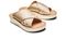 OluKai Onohi Women's Leather Wedge Sandals - Tapa / Bubbly - Pair