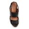 Vionic Brooke Women's Wedge Supportive Sandals - Black Leather - 3 top view