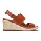 Vionic Brooke Women's Wedge Supportive Sandals - Cognac Leather - 4 right view