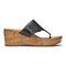 Vionic Anitra Women's Platform Sandal - Black Leather - 4 right view