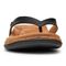 Vionic Daniela Women's Leather Toe Post Comfy Sandal - Black Leather - 6 front view