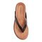 Vionic Daniela Women's Leather Toe Post Comfy Sandal - Black Leather - 3 top view