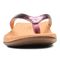 Vionic Dillon Women's Toe-Post Supportive Sandal - Berry Croc - 6 front view