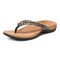 Vionic Dillon Women's Toe-Post Supportive Sandal - Black Spot - Left angle