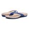 Vionic Dillon Women's Toe-Post Supportive Sandal - Classic Blue - pair left angle