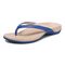 Vionic Dillon Women's Toe-Post Supportive Sandal - Classic Blue - Left angle