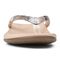 Vionic Dillon Women's Toe-Post Supportive Sandal - Silver Boa - 6 front view