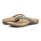 Vionic Dillon Women's Toe-Post Supportive Sandal - Army Green - pair left angle