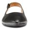 Vionic Jade Women's Slingback Supportive Flat - Black Leather - 6 front view