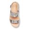 Vionic Louise Women's Platform Orthotic Sandal - Silver - 3 top view