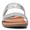 Vionic Randi Women's Slide Orthotic Sandal - Silver Metallic - 6 front view