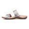 Vionic Randi Women's Slide Orthotic Sandal - Silver Boa - 2 left view