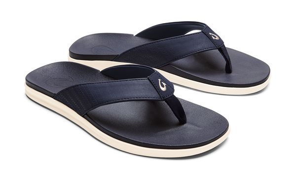 OluKai Alania Kai Men's Beach Sandals - Trench Blue / Trench Blue - Pair