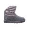 Bearpaw Virginia Kid's Leather Boots - 2133Y  030 - Charcoal - Side View