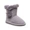 Bearpaw Betsey Kid's Leather Boots - 2361Y  051 - Gray Fog - Profile View