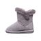 Bearpaw Betsey Kid's Leather Boots - 2361Y  051 - Gray Fog - Side View