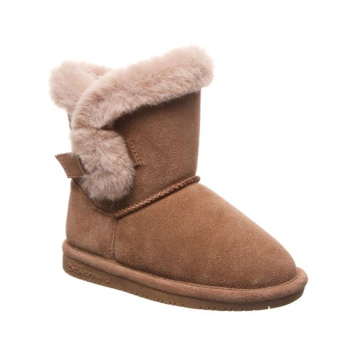 Bearpaw Betsey Kid's Leather Boots - 2361Y  220 - Hickory - Profile View