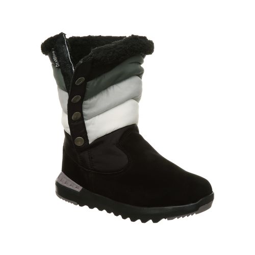 Bearpaw Boreal Women's Knitted Textile & Leather Boots - 2525W  011 Down - Black - Profile View