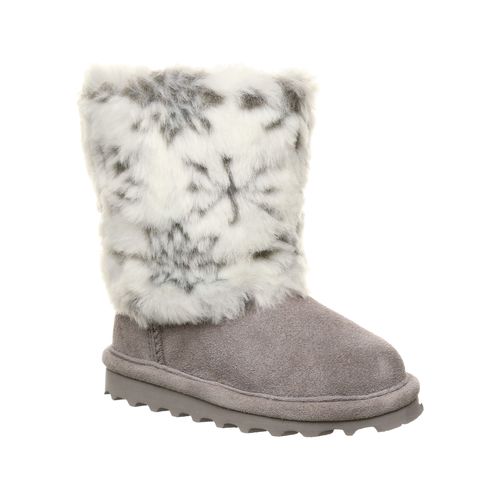 Bearpaw Callie Toddler Toddler Leather Boots - 2545T  051 - Gray Fog - Profile View