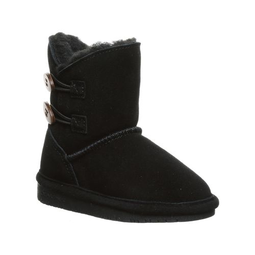 Bearpaw Rosaline Toddler Toddler Leather Boots - 2588T  011 - Black - Profile View