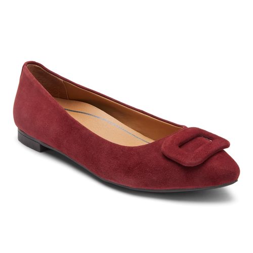 Vionic Amanda Ballet Flat with Arch Support - Wine - 1 profile view