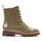 Vionic Lani Woemn's Patent Lace Up Boots - 4 right view - Olive