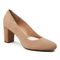 Vionic Mariana Women's Pump with Arch Support - Wheat Suede - 1 profile view