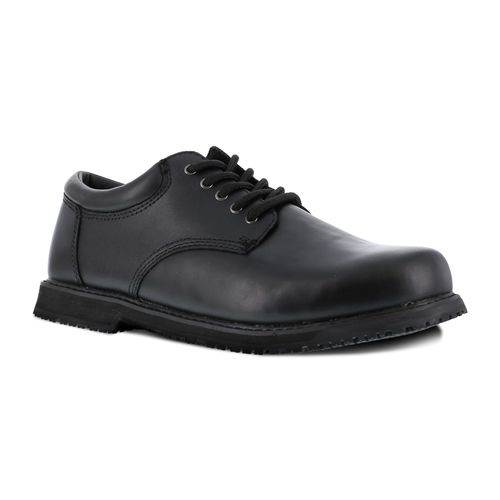 Grabbers Friction Men's Slip-Resistant Soft Toe Shoe - Black - Profile View