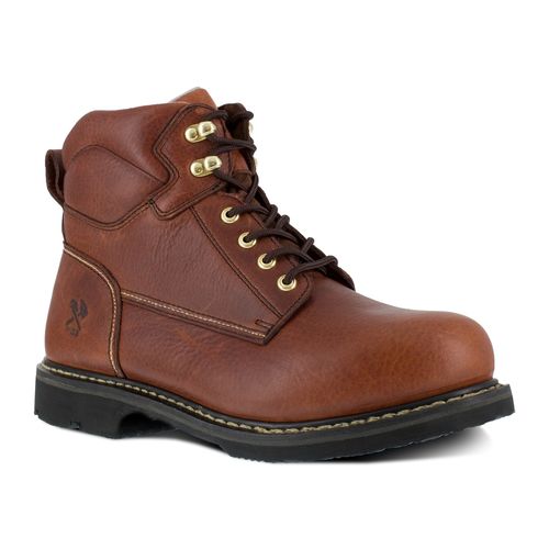 Iron Age Groundbreaker Men's Lace-up Safety Toe Industrial Boot - Brown - Profile View