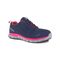Reebok Work Women's Sublite Cushion Alloy Toe Athletic Work Shoe - Navy and Pink - Profile View
