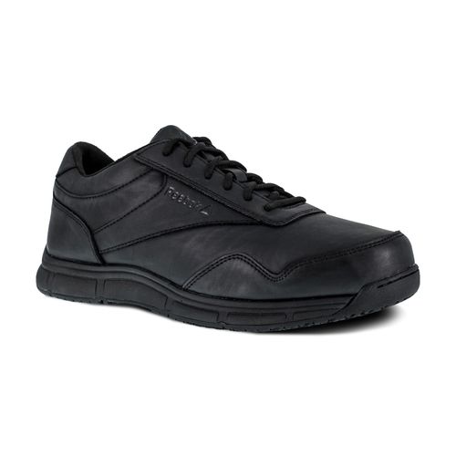 Reebok Work Men's Jorie LT Soft Toe Slip-Resistant Work Shoe - Black - Profile View