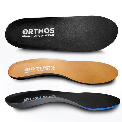 ORTHOS Footwear Replacement Orthotic Insoles Full Length - orthoticshop 1 Black - Fabric Lifestyle