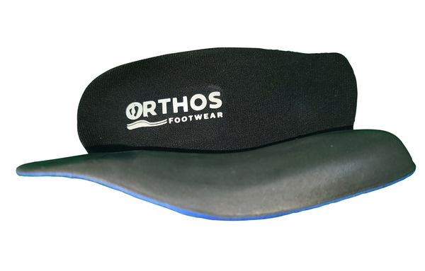 ORTHOS Footwear Replacement Orthotic Insoles 3/4 Length - Black - Fabric