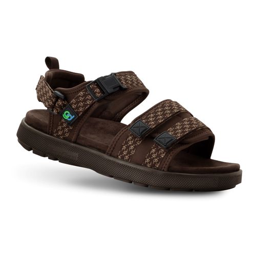 Gravity Defyer Cafe Men's Stress Recovery Sandals - Brown - Profile View