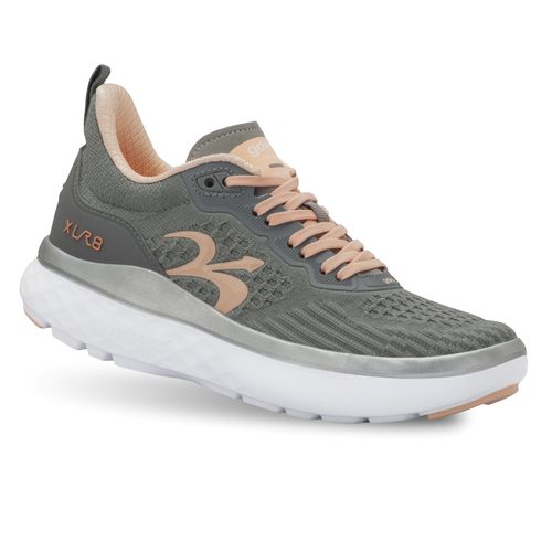 Gravity Defyer Women's XLR8 Running Shoes - Gray / Pink - Profile View