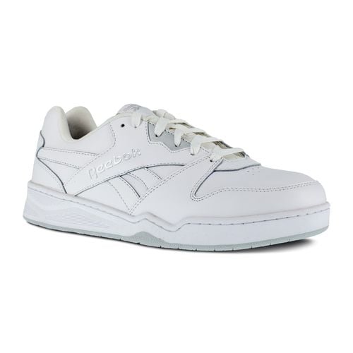 Reebok Work Men's BB4500 Low Cut - Static Dissipative - Composite Toe Sneaker - White and Grey - Profile View