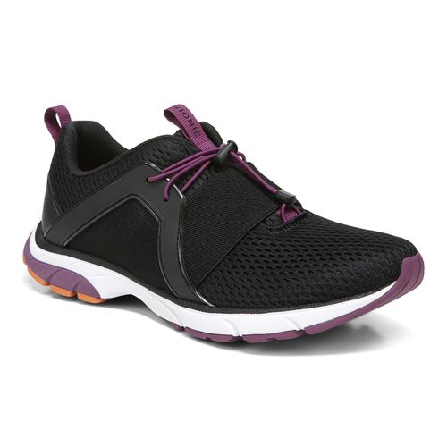 Vionic Berlin Women's Supportive Active Sneaker with Bungee Laces - Black - 1 profile view
