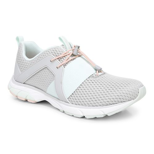 Vionic Berlin Women's Supportive Active Sneaker with Bungee Laces - Grey Seafoam - 1 profile view