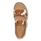 Vionic Brielle 3/4 Strap Wedge Platform Sandal with Arch Support - Brown Cow Print - Top